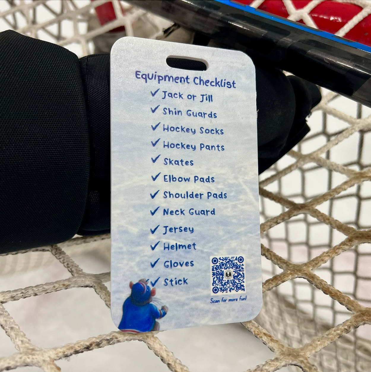 Hockey Gear Checklist Bag Tag