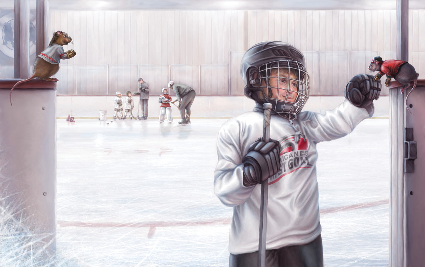 Twig and Biscuit Learn to Play Hockey